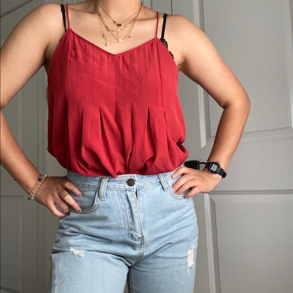 Madewell Pleated Spaghetti Strap Camisole